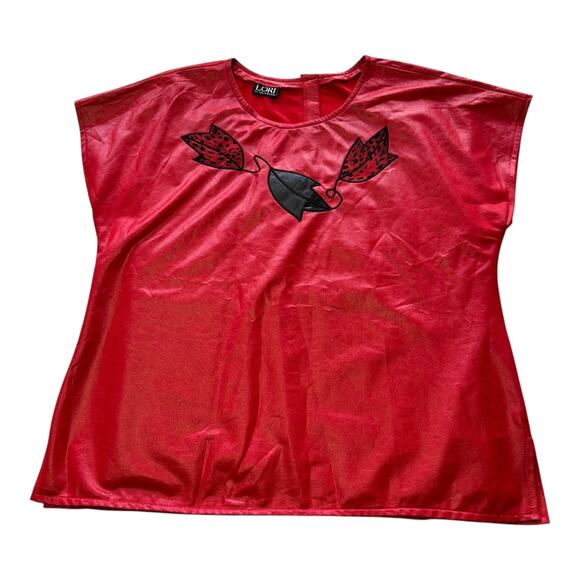 Lori of California Vintage Red Statement Blouse - Picture 1 of 8